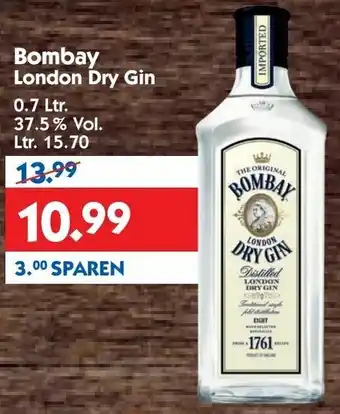 Hol'ab Getränkemarkt Bombay London Dry Gin 0,7L Angebot