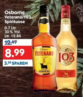 Hol'ab Getränkemarkt Osborne Veterano o. 103 Spirituose 0,7L Angebot