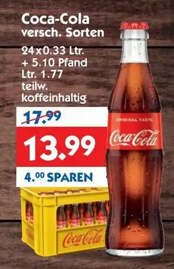 Hol'ab Getränkemarkt Coca Cola 24x0,33L Angebot