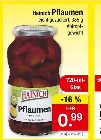 Zimmermann Hainich pflaumen Angebot