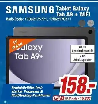 Expert Samsung tablet galaxy tab a9 + wifi Angebot