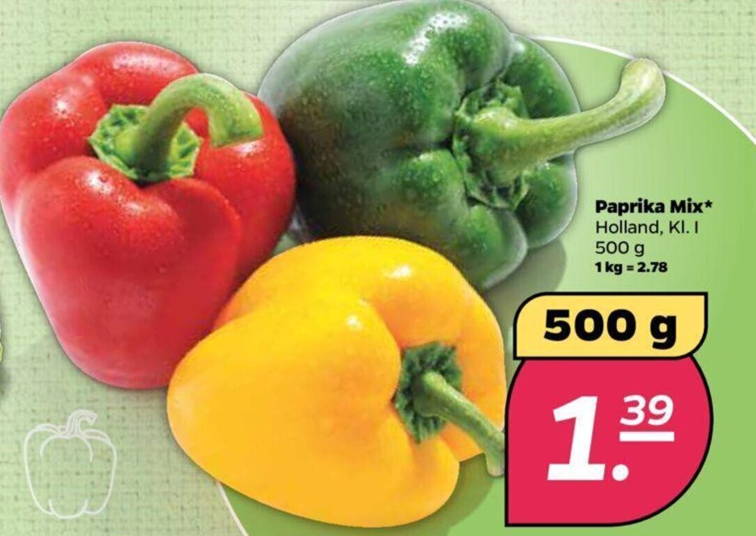 Paprika Mix 500g Angebot bei NETTO