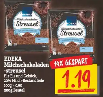 NP Discount Edeka Milchschokoladestreusel 200g Beutel Angebot