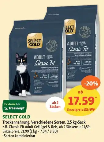 Fressnapf SELECT GOLD Trockennahrung Angebot