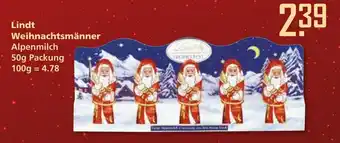 Klaas und Kock Lindt Weihnachtsmänner Alpenmilch 50g Angebot