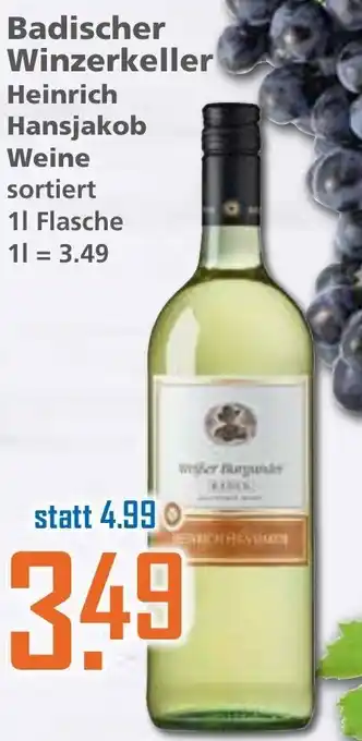 Klaas und Kock Badischer Winzerkeller Heinrich Hansjakob Weine 1L Angebot