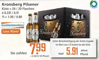 Klaas und Kock Kronsberg Pilsener 24x0,33L/20x0,5L Angebot