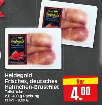 Edeka Herkules Heidegold Frisches , deutsches Hähnchen Brustfilet 400g Angebot