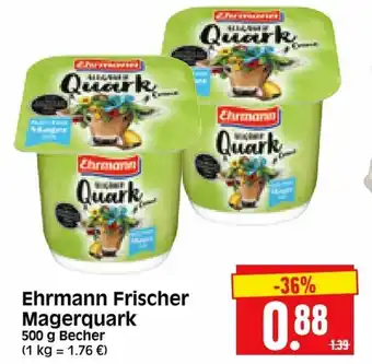 Edeka Herkules Ehrmann Frischer Magerquark 500g Becher Angebot