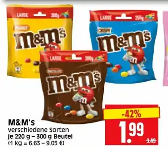 Edeka Herkules M&M's 220-300g Beutel Angebot