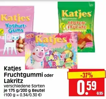 Edeka Herkules Katjes Fruchtgummi oder Lakritz 175-200g Beutel Angebot