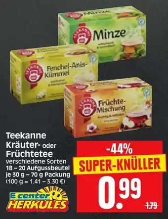 Edeka Herkules Teekanne Kräuter oder Früchtetee 30-70g Angebot