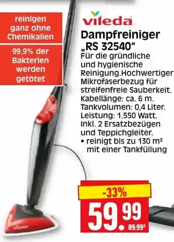 Edeka Herkules Vileda Dampfreiniger RS 32540 Angebot