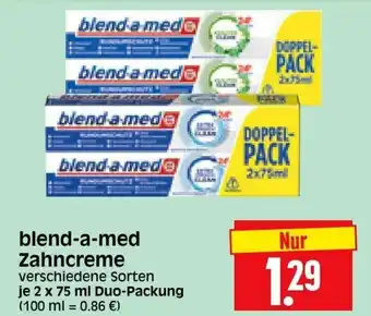 Edeka Herkules blend a med Zahncreme 2x75ml Angebot