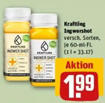 REWE Kraftling Ingwershot Angebot
