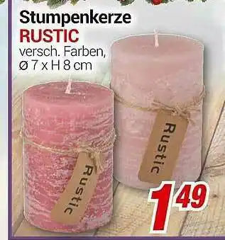 CENTERSHOP Stumpenkerze Rustic Angebot