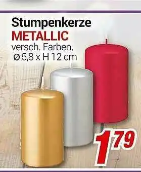 CENTERSHOP Stumpenkerze Metallic Angebot