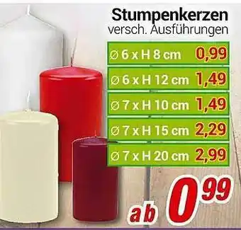 CENTERSHOP Stumpenkerze Angebot