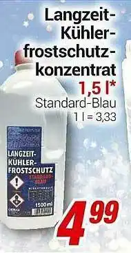 CENTERSHOP Langzeit Kühler Frostschutz Konzentrat 1,5 L Angebot