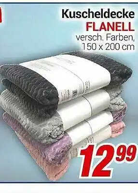 CENTERSHOP Kuscheldecke Flanell Angebot