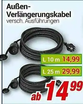 CENTERSHOP Außen Verlängerungskabel Angebot