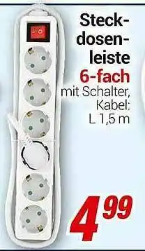 CENTERSHOP Steckdosenleiste 6-fach Angebot