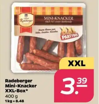 NETTO Radeberger Mini Knacker XXL Box 400g Angebot