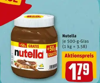 REWE Nutella nussnougatcreme Angebot