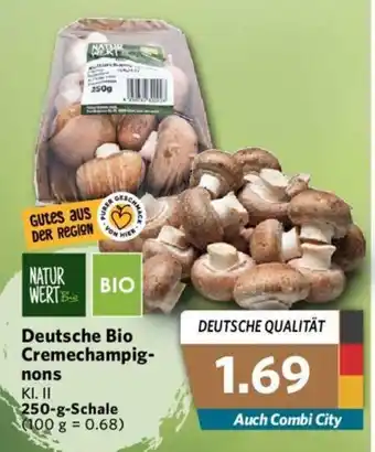 Combi Deutsche Bio Cremechampignons 250g Angebot