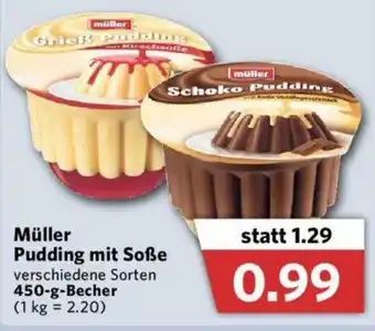 Combi Müller Pudding mit Soße 450g Becher Angebot