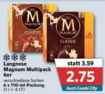 Combi Langnese Magnum Multipack 6er 6x110ml Angebot