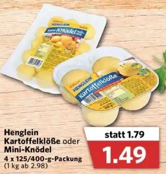 Combi Henglein Kartoffelklöße oder Mini Knödel 4x125/400g Angebot