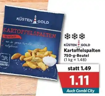 Combi Küsten Gold Kartoffelspalten 750g Beutel Angebot