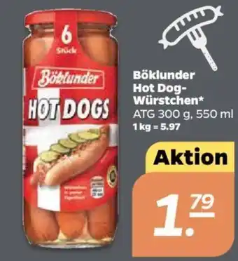 NETTO Böklunder Hot Dog Würstcehn 300g, 550ml Angebot