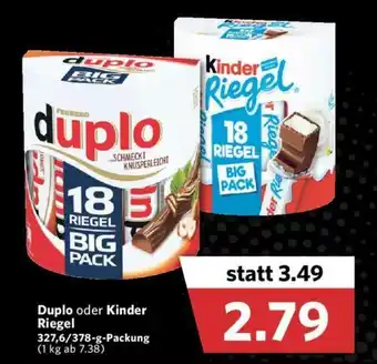 Combi Duplo oder Kinder Riegel 327,6/378g Angebot