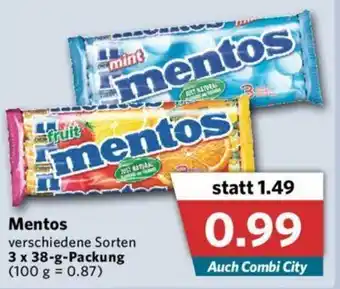 Combi Mentos 3x38g Angebot