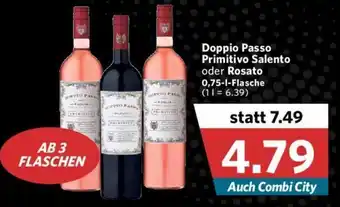 Combi Doppio Passo Primitivo Salento oder Rosato 0,75L Angebot