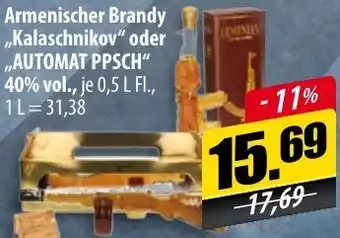 Mix Markt Armenischer Brandy Kalaschnikov oder Automat PPSCH 0,5L Angebot