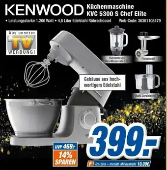 Expert Kenwood Küchenmaschine KVC 5300 S Chef Elite Angebot