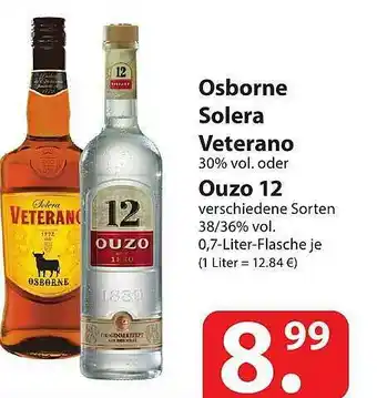 Famila Nord Ost Osborne Solera Veterano Oder Ouzo 12 Angebot