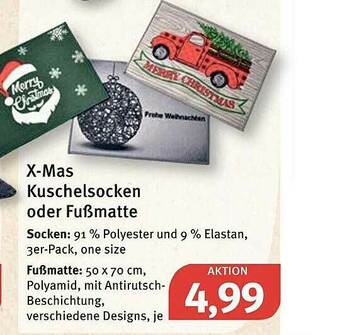 Feneberg X-mas Kuschelsocken Oder Fußmatte Angebot