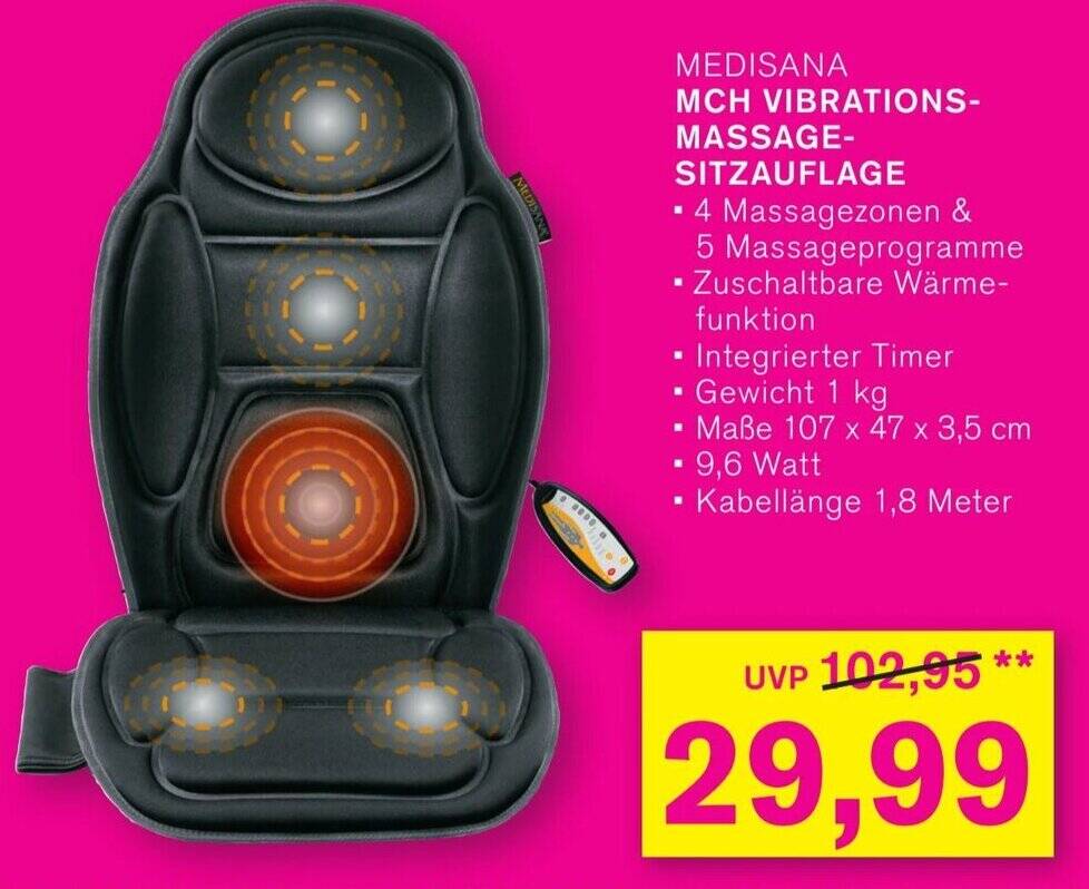 vibration dämmen Medisana mch vibrations massagesitzauflage Angebot bei KODi