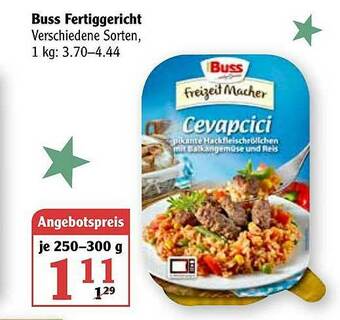 Globus Buss Fertiggericht Angebot