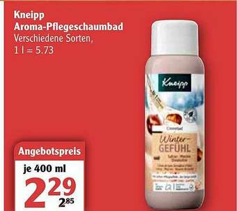 Globus Kneip Aroma-pflegeschaumbad Angebot