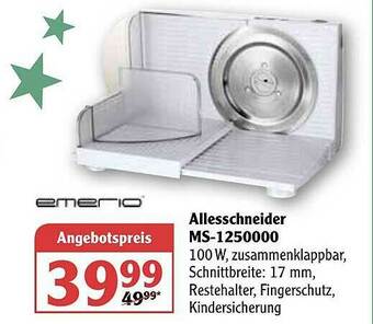 Globus Emerio Allesschneider Ms-1250000 Angebot