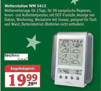 Globus Technoline Wetterstation Wm5412 Angebot