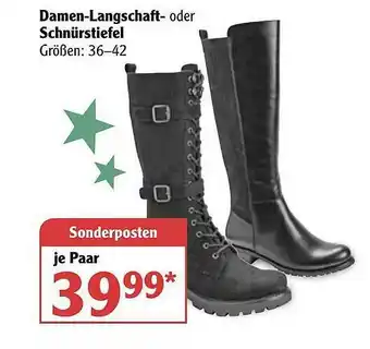 Globus Damen-langschaft- Oder Schnürstiefel Angebot