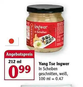 Globus Yang Tse Ingwer Angebot