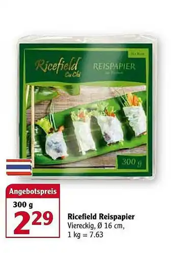 Globus Ricefield Reispapier Angebot