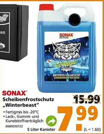 Globus Baumarkt Sonax Scheibenfrostschutz „winterbeast“ Angebot